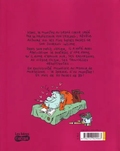 Verso de l'album Maudit manoir Tome 2 Journal d'un monstre