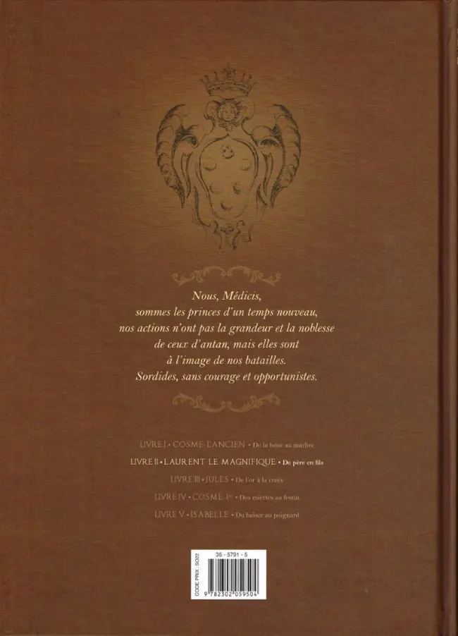 Verso de l'album Médicis Tome 2 Laurent le Magnifique - De père en fils