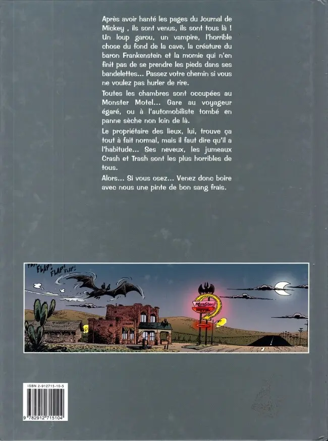 Verso de l'album Monster motel