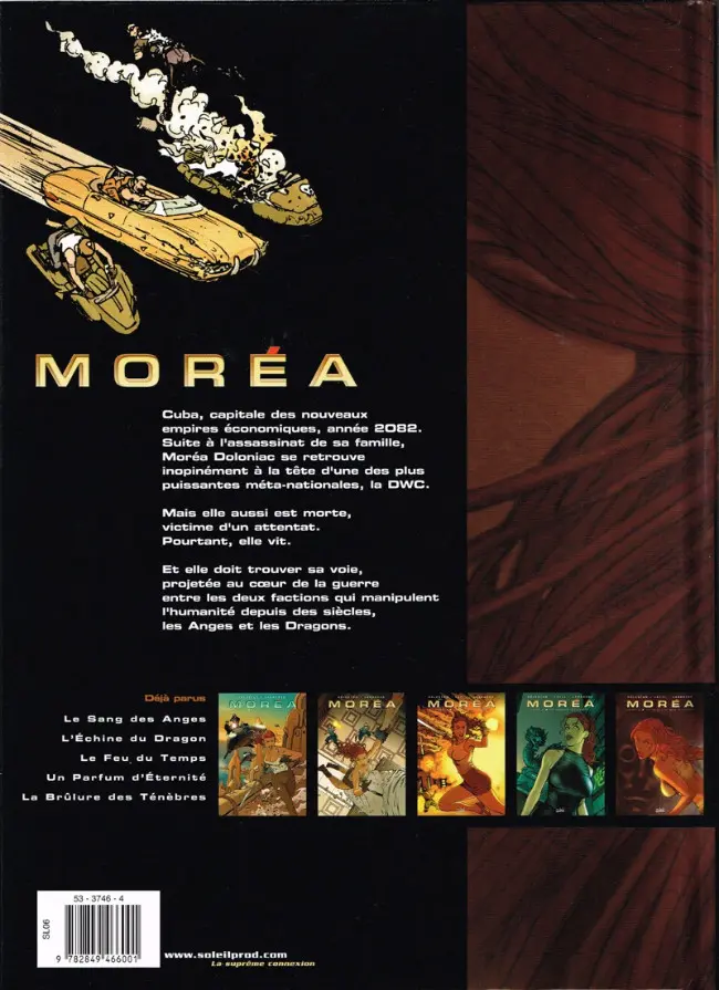 Verso de l'album Moréa Tome 5 La brûlure des ténèbres