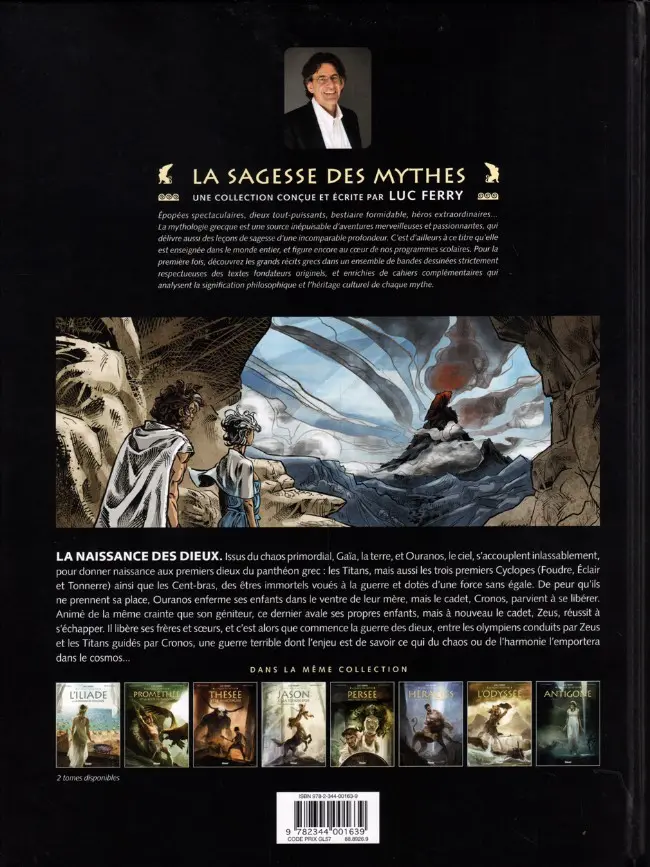 Verso de l'album La Naissance des Dieux