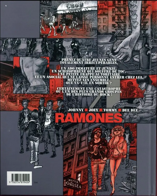 Verso de l'album One, two, three, four, Ramones