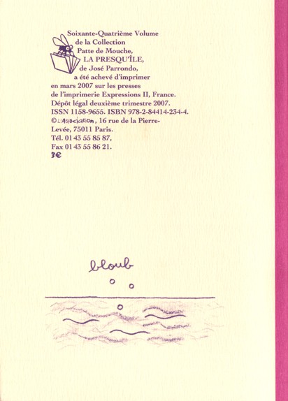 Verso de l'album La Presqu'île