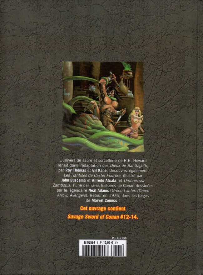 Verso de l'album The Savage Sword of Conan - La Collection Tome 5 Les dieux de Bal-Sagoth