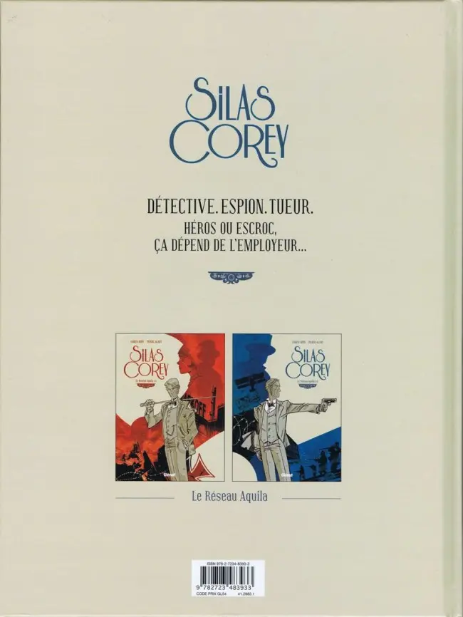 Verso de l'album Silas Corey Tome 2 Le Réseau Aquila 2/2