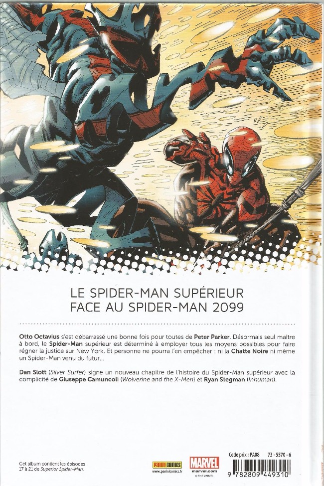 Verso de l'album The Superior Spider-Man Tome 4 Un Mal Nécessaire