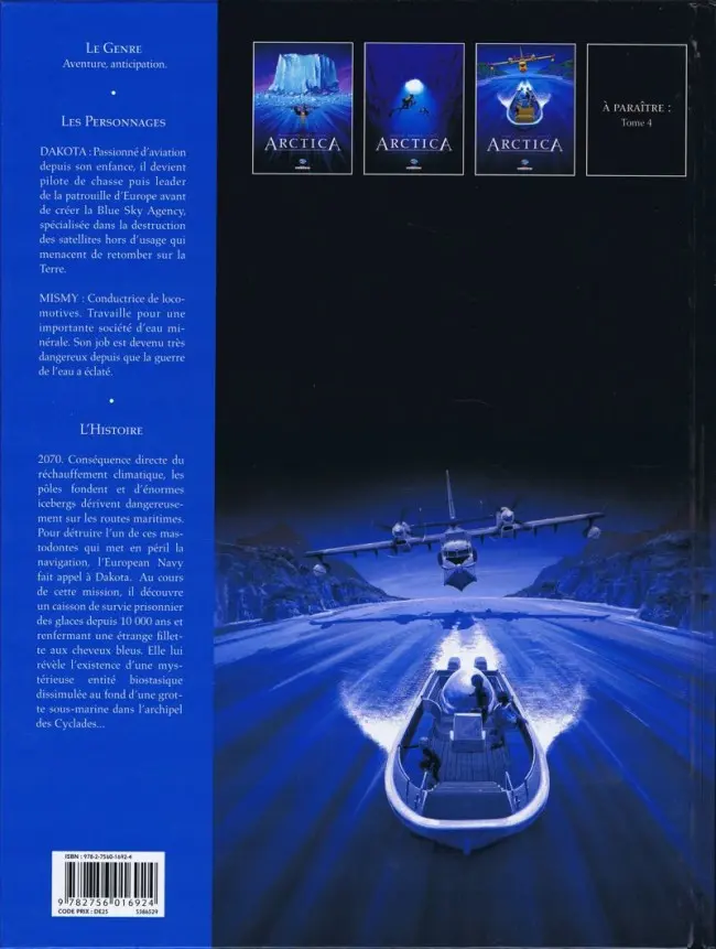 Verso de l'album Arctica Tome 3 Le passager de la préhistoire