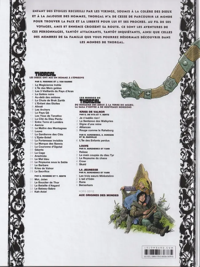 Verso de l'album Les mondes de Thorgal - La Jeunesse de Thorgal Tome 4 Berserkers