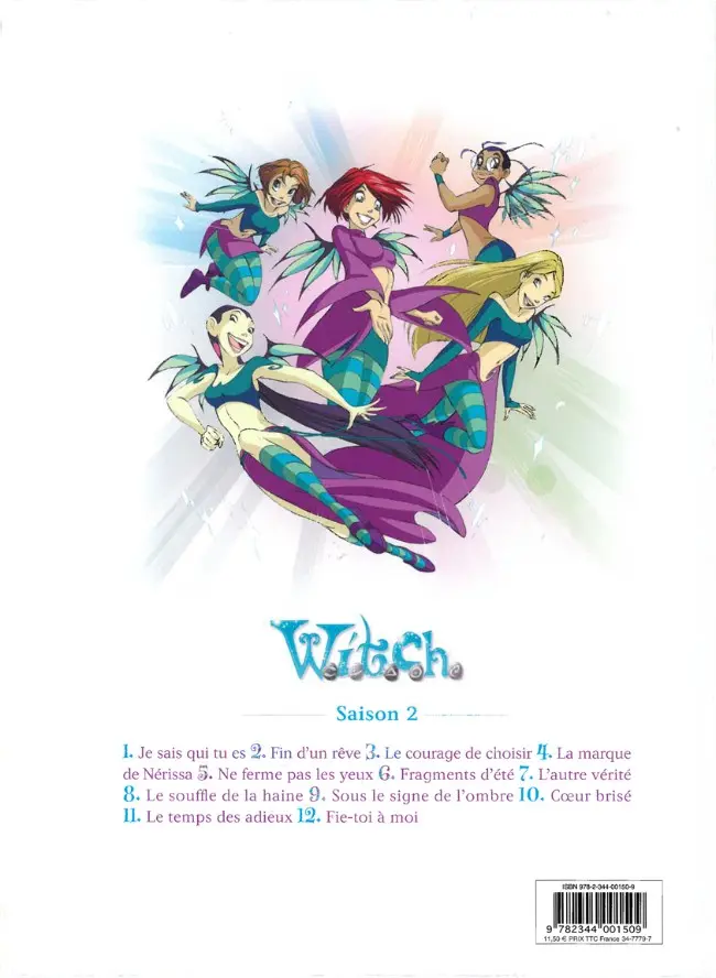 Verso de l'album W.I.T.C.H. Tome 6 Fragments d'été