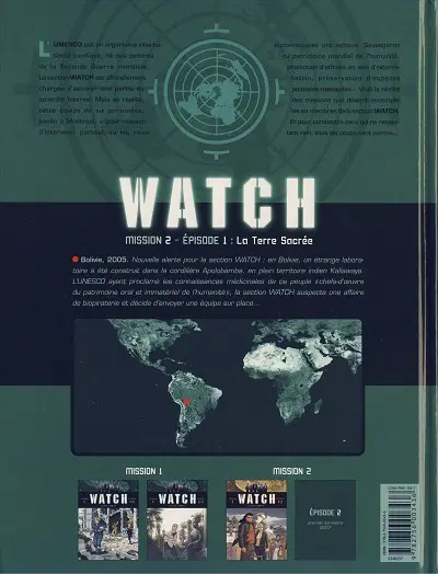 Verso de l'album Watch Tome 3 La Terre Sacrée