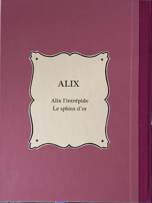 Verso de l'album Alix Tome 2 Le Sphinx d'or