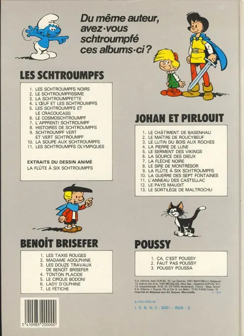 Verso de l'album Benoît Brisefer Tome 2 Madame Adolphine