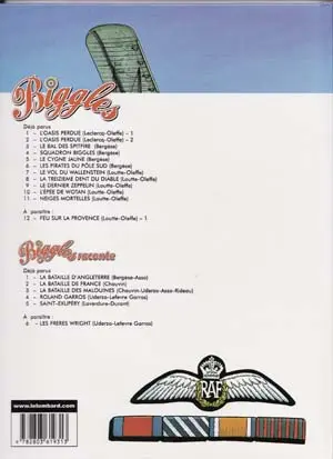 Verso de l'album Biggles Tome 13 Neiges mortelles