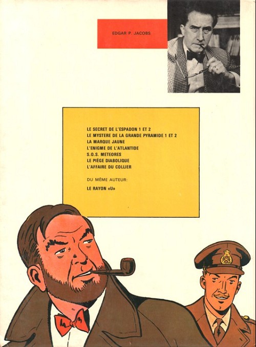 Verso de l'album Blake et Mortimer Tome 6 L'Énigme de l'Atlantide