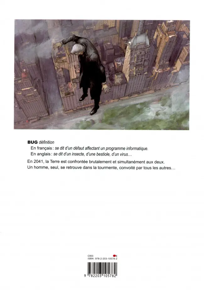 Verso de l'album Bug Livre 1