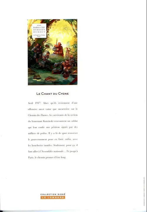 Verso de l'album Le Chant du cygne Le Chant du Cygne Tomes 1 & 2