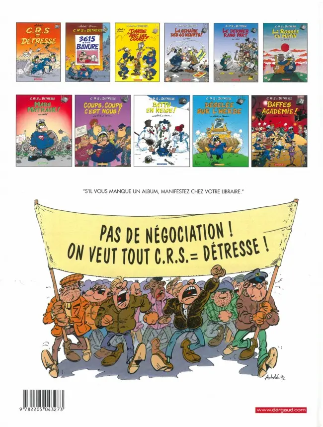 Verso de l'album CRS = Détresse Tome 3 Danse avec les coups !
