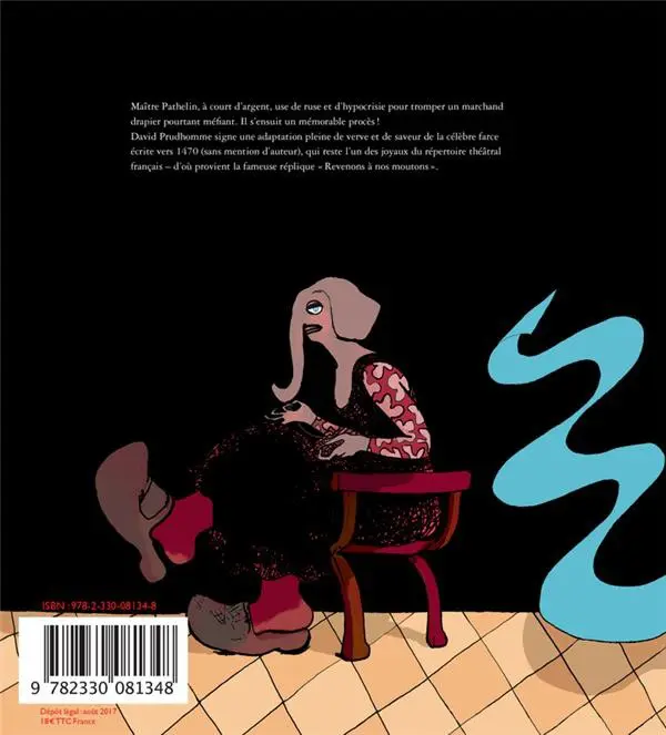 Verso de l'album La farce de Maître Pathelin