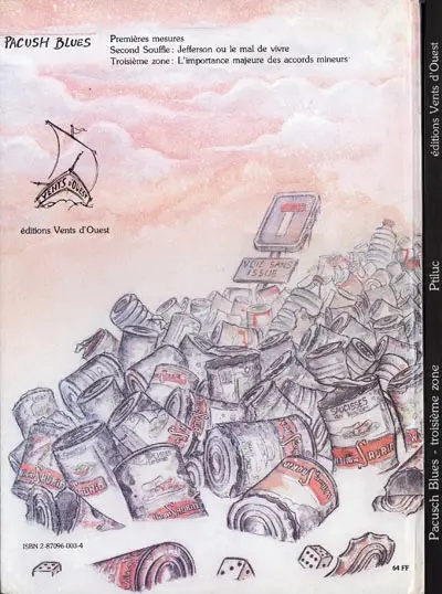 Verso de l'album Pacush Blues Tome 3 Troisième zone : L'importance majeure des accords mineurs