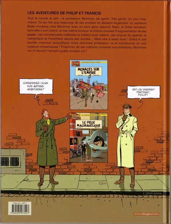 Verso de l'album Les Aventures de Philip et Francis Tome 3 S.O.S. Météo