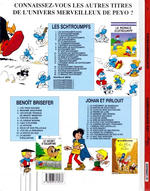 Verso de l'album Schtroumpferies Tome 1