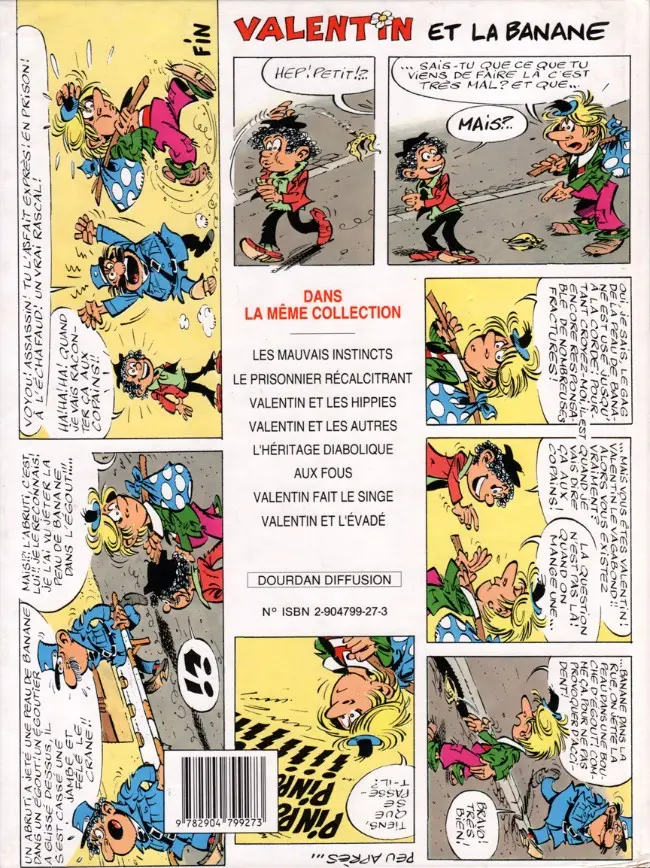 Verso de l'album Valentin le vagabond Tome 1 Les mauvais instincts