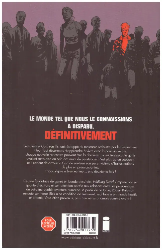 Verso de l'album Walking Dead Tome 9 Ceux qui restent