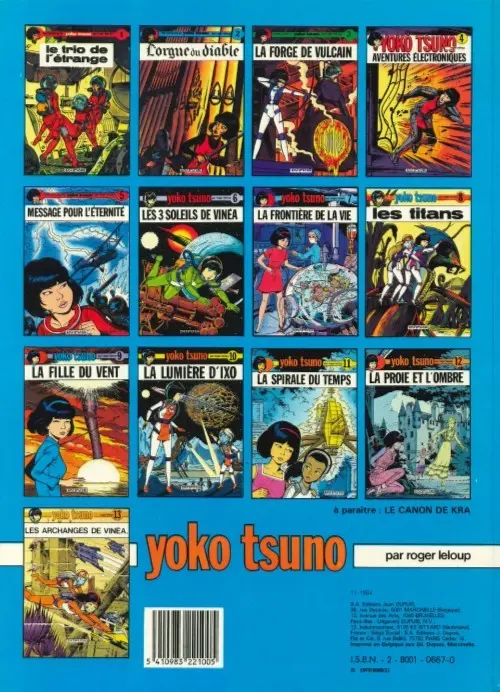 Verso de l'album Yoko Tsuno Tome 2 L'orgue du diable