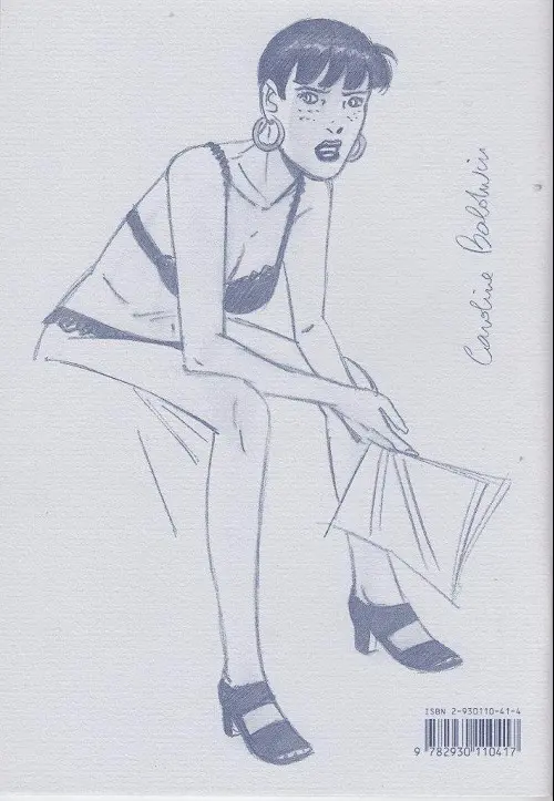 Verso de l'album Caroline Baldwin Esquisses pour Caroline Baldwin
