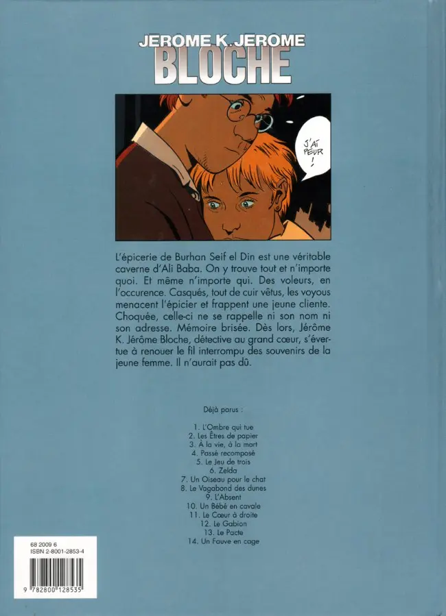 Verso de l'album Jérôme K. Jérôme Bloche Tome 14 Un fauve en cage