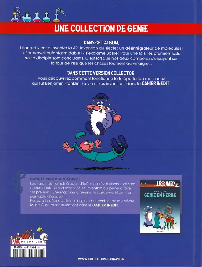 Verso de l'album La Collection Léonard Tome 11 Ohé du Génie !