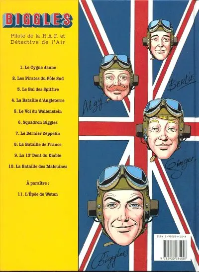 Verso de l'album Biggles raconte Tome 3 La Bataille des Malouines