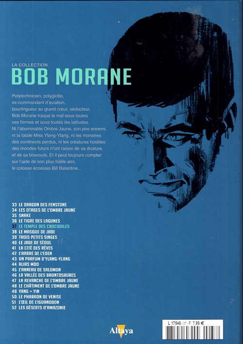 Verso de l'album Bob Morane La collection - Altaya Tome 37 Le temple des crocodiles