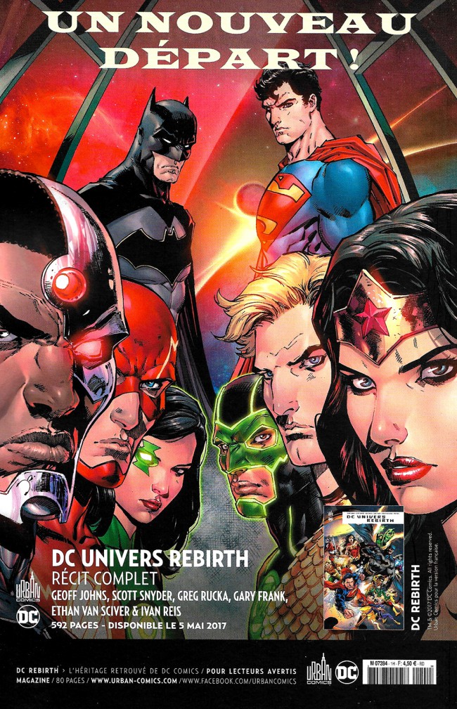 Verso de l'album Justice League - Récit Complet #1 DC Univers Rebirth