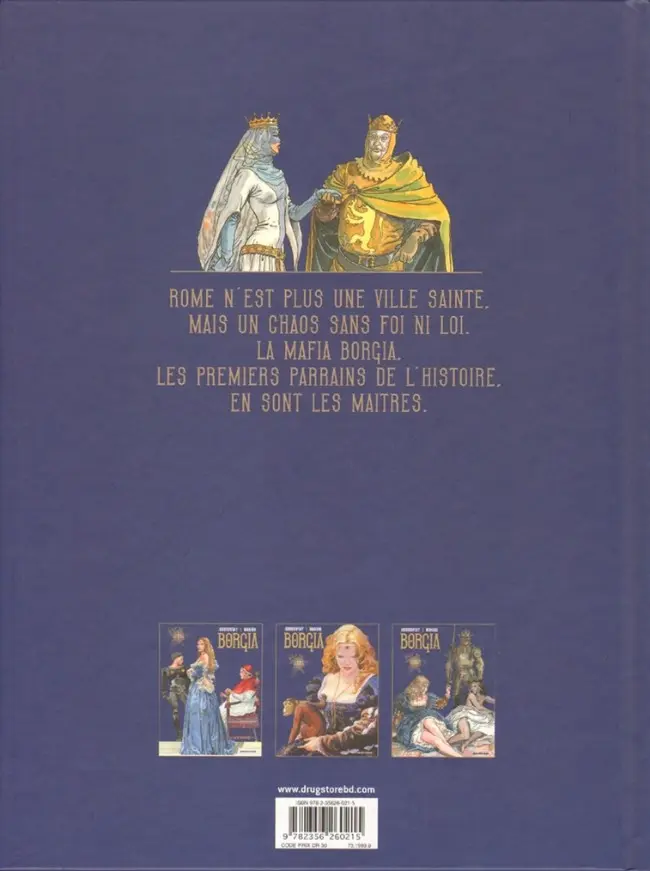 Verso de l'album Borgia Tome III Les Flammes du Bûcher