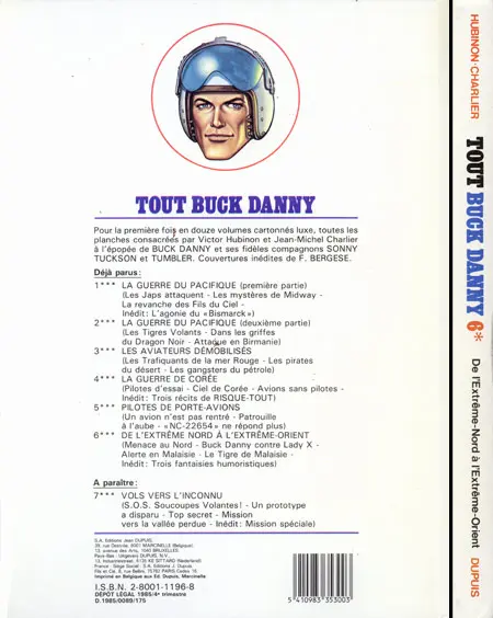 Verso de l'album Tout Buck Danny Tome 6 De l'Extrême-Nord à l'Extrême-Orient
