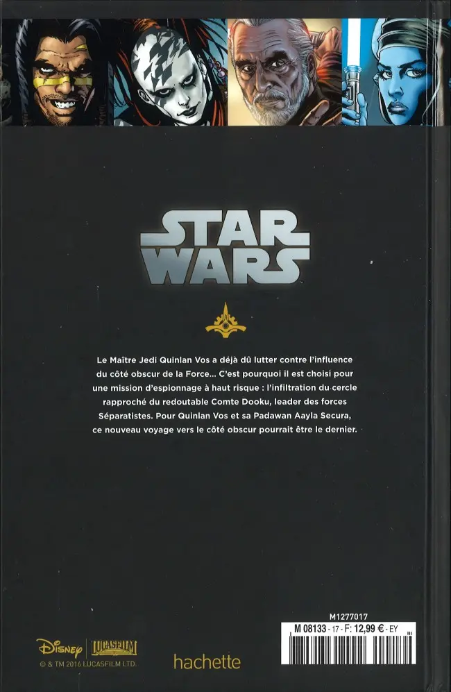 Verso de l'album Star Wars - Légendes - La Collection Tome 17 Clone Wars - IV. Lumière et Ténèbres