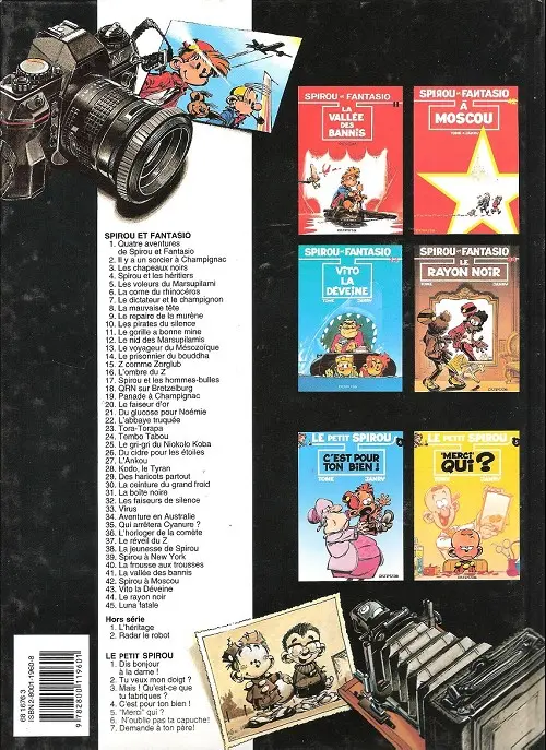 Verso de l'album Spirou et Fantasio Tome 44 Le rayon noir