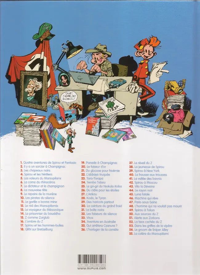 Verso de l'album Spirou et Fantasio Tome 40 La Frousse aux trousses