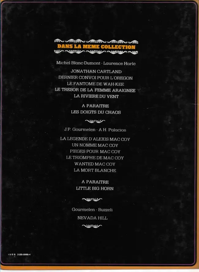 Verso de l'album Jonathan Cartland Tome 2 Dernier convoi pour l'Oregon