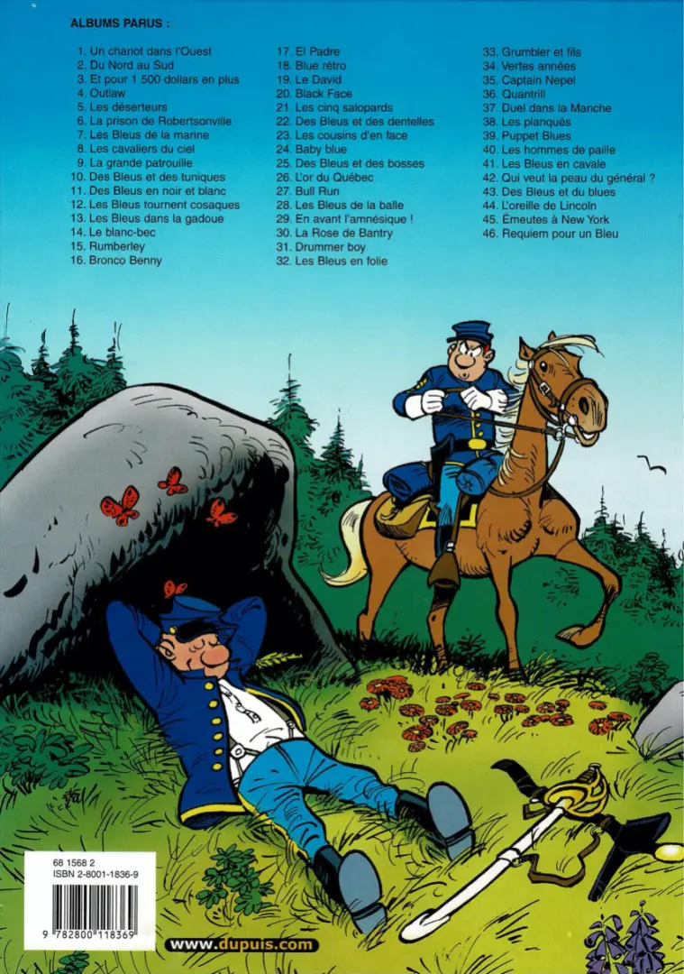 Verso de l'album Les Tuniques Bleues Tome 32 Les Bleus en folie