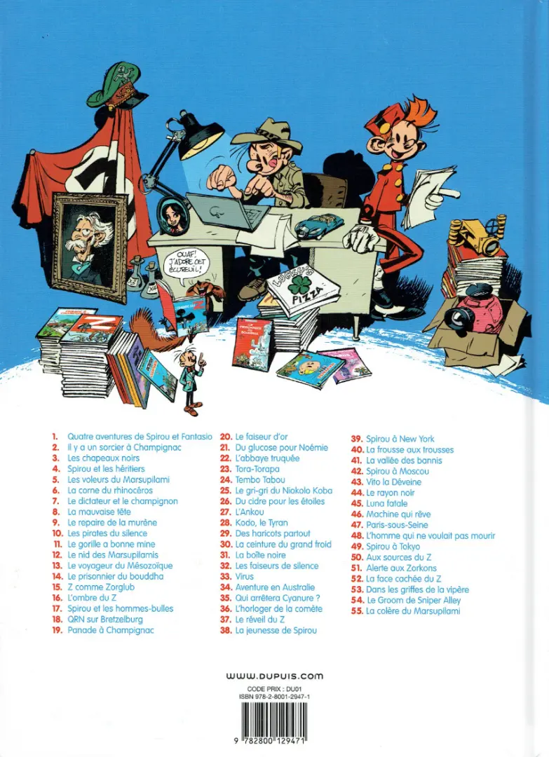 Verso de l'album Spirou et Fantasio Tome 47 Paris sous-Seine