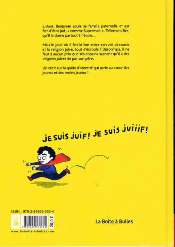 Verso de l'album Superman n'est pas juif