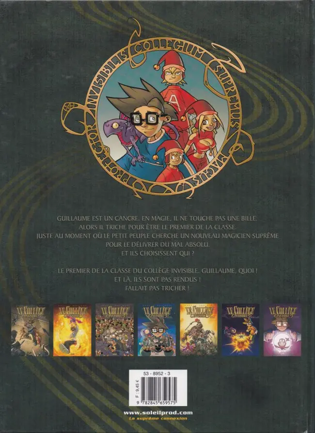 Verso de l'album Le Collège invisible Tome 1 Cancrus supremus