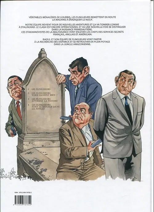 Verso de l'album Les aventures de Raoul Fracassin Tome 4 Les flingueurs font le ménage dans la jungle