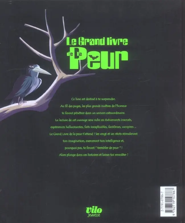 Verso de l'album Le Grand livre de la peur