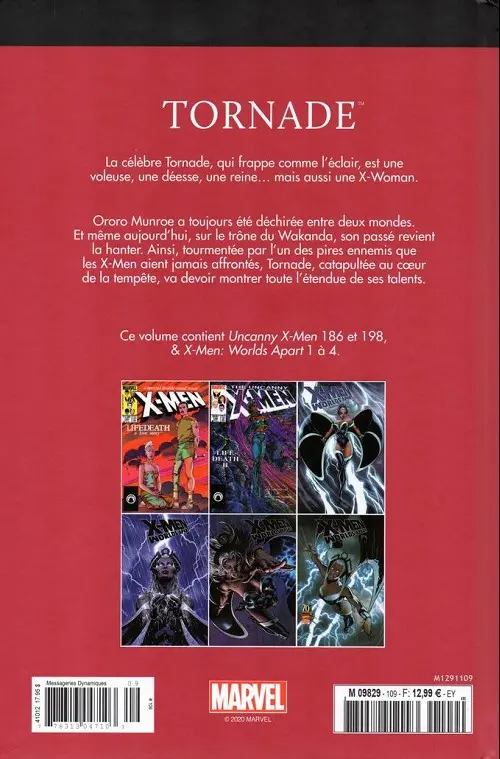 Verso de l'album Le meilleur des Super-Héros Marvel Tome 109 Tornade