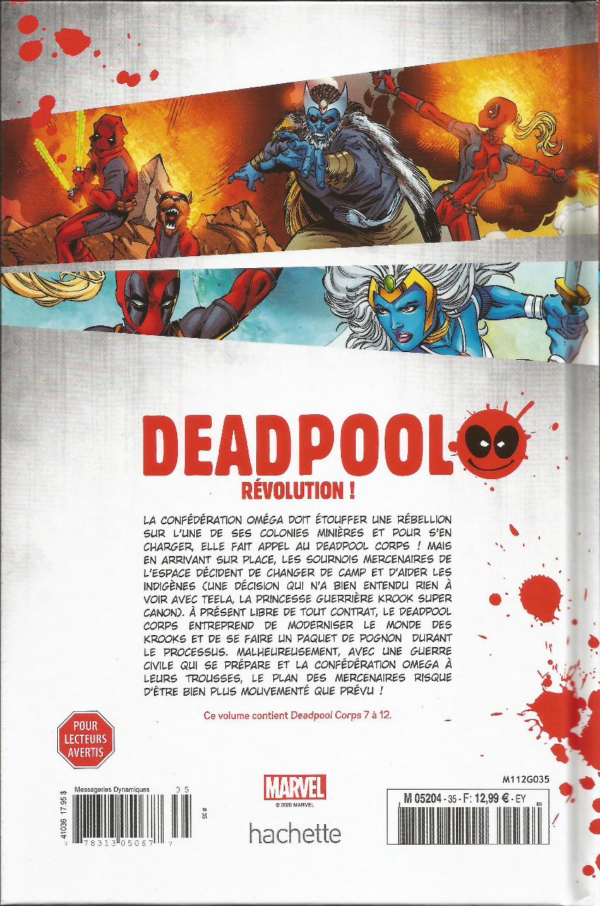 Verso de l'album Deadpool - La collection qui tue Tome 35 Révolution !