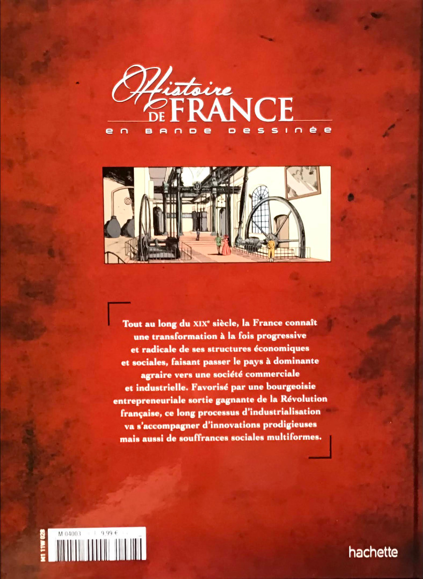 Verso de l'album Histoire de France en bande dessinée Tome 37 Les Révolutions industrielles 1800/1900