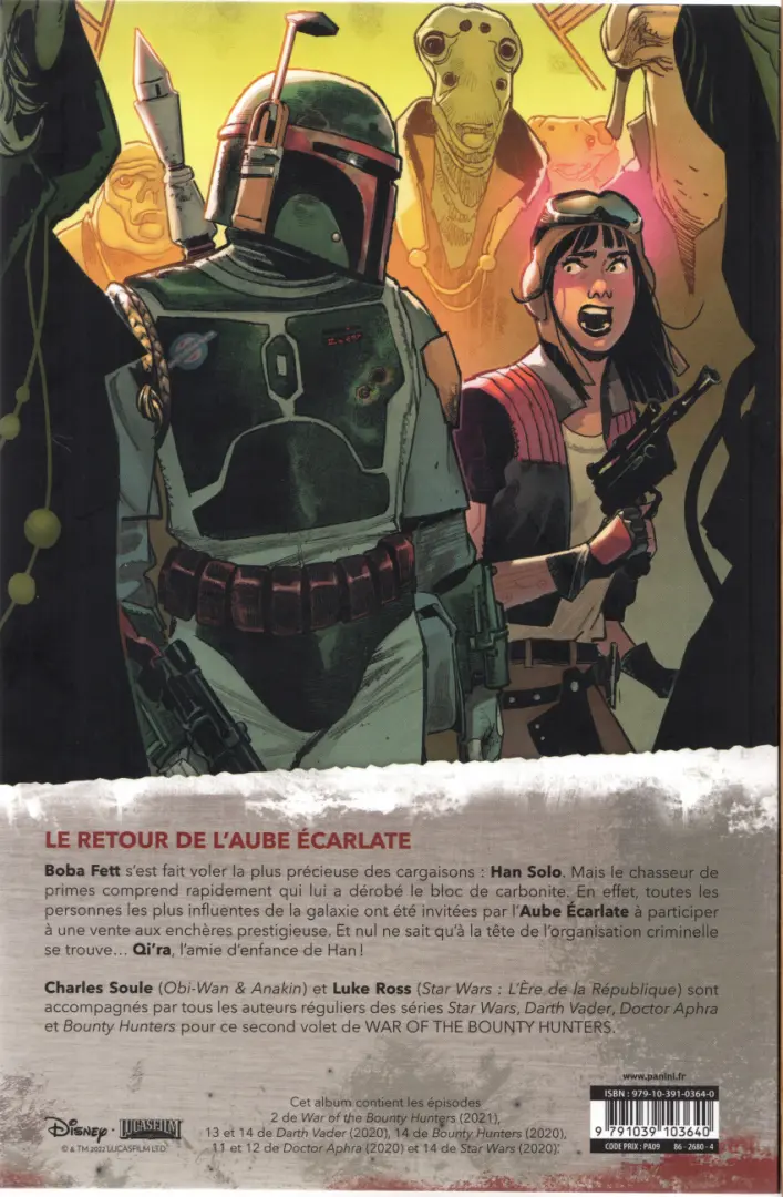 Verso de l'album Star Wars - War of the Bounty Hunters Tome 2/5